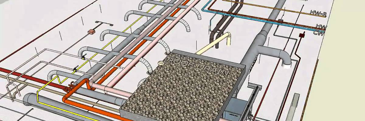 3d plan showing plumbing and electrical for new house